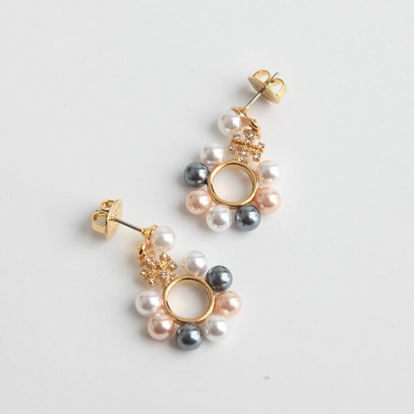 BRAND NEW TORY BURCH KIRA MULTI COLOR PEARL DROP EARRING - Picture 3 of 5